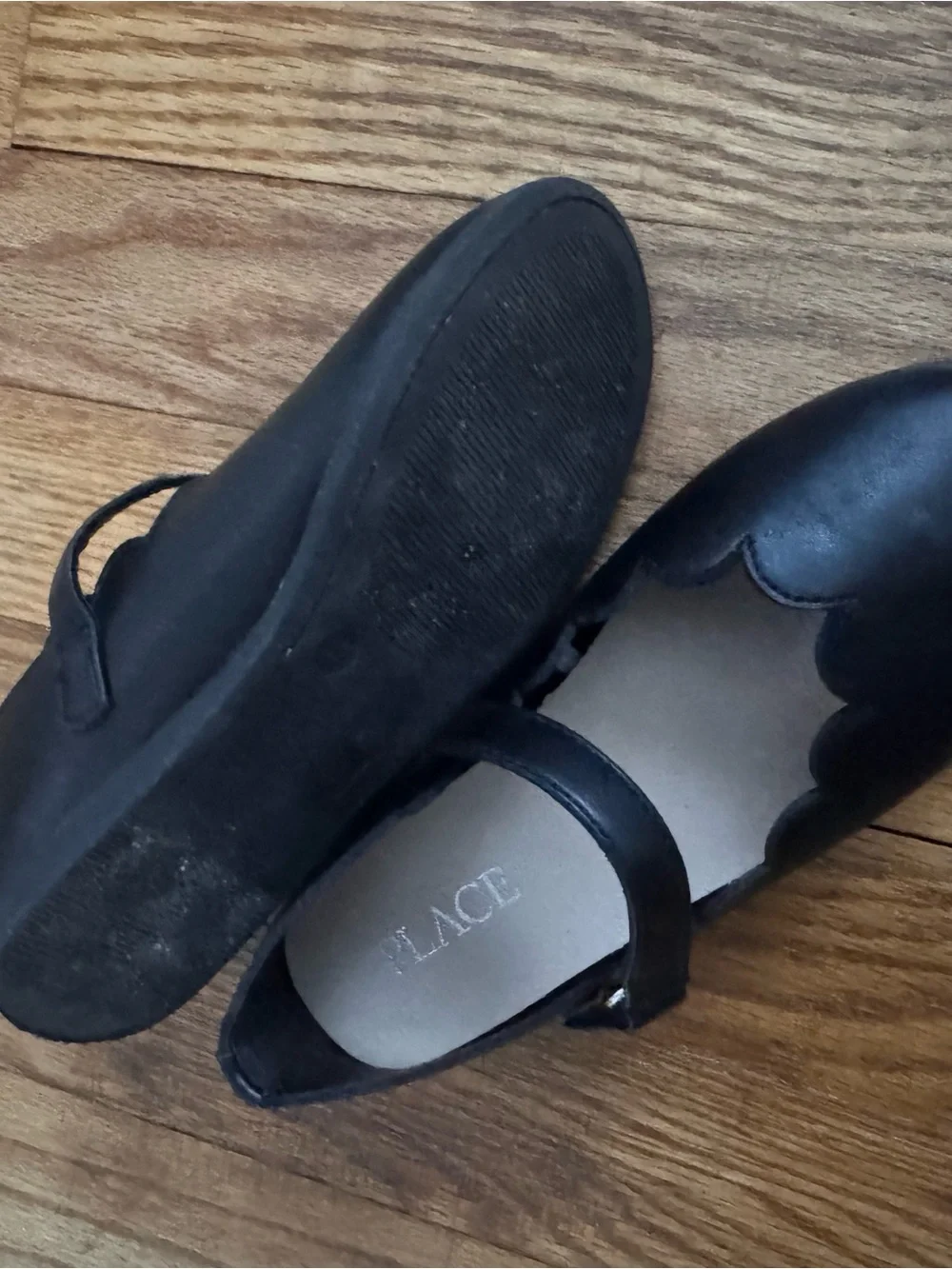 The Children's Place Black Scalloped Strap Mary Jane Shoes